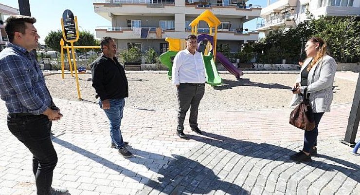 Menderes Belediyesi park ve yeşil alan çalışmalarına devam ediyor